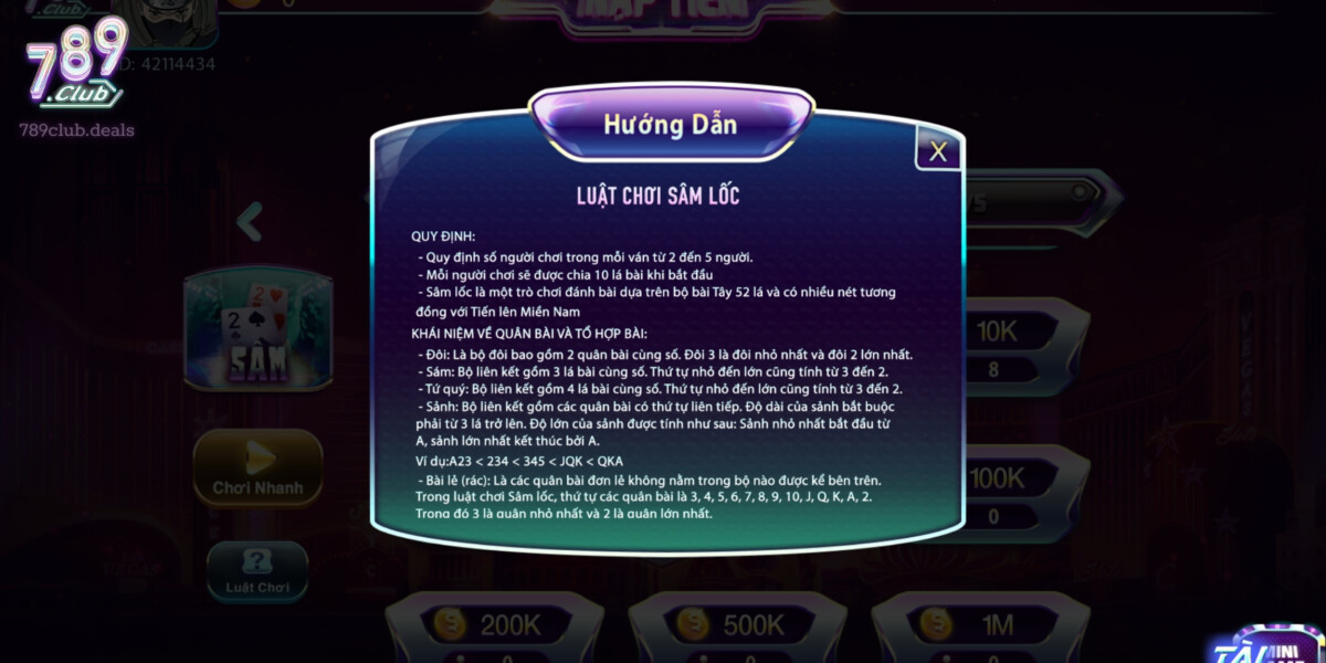 Cách Chơi Bài Sâm Tại 789Club